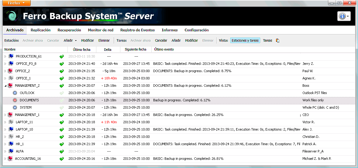 Cargadores – Netbios